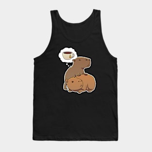 Capybara thirsty for black tea Tank Top